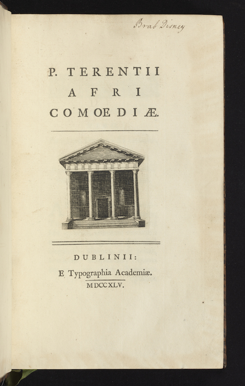 Frontispiece to Terentius 1745