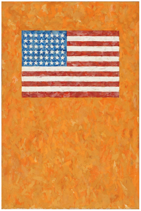 Jasper Johns Flag on an Orange Field II