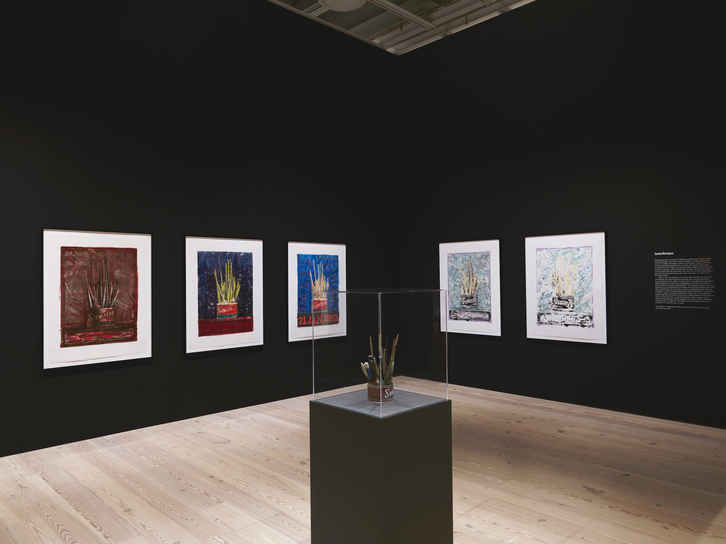 Installation view Jasper Johns: Mind/Mirror Savarin Whitney Museum of American Art New York