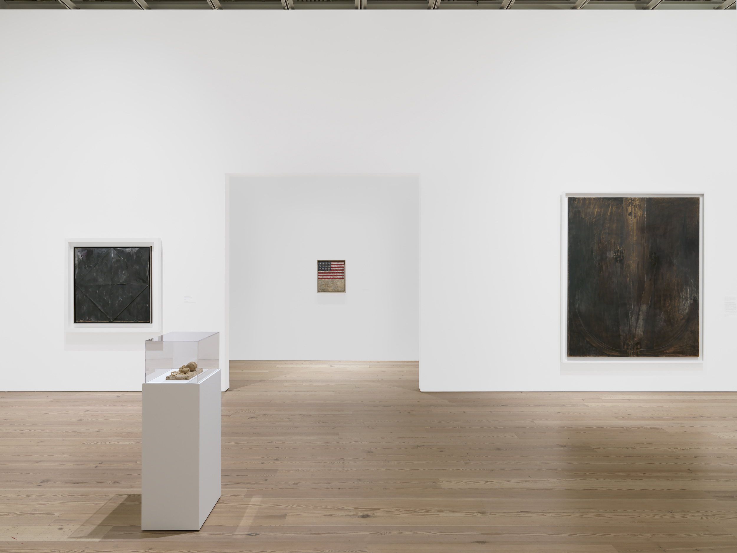 Installation view Jasper Johns: Mind/Mirror Whitney Museum of American Art New York